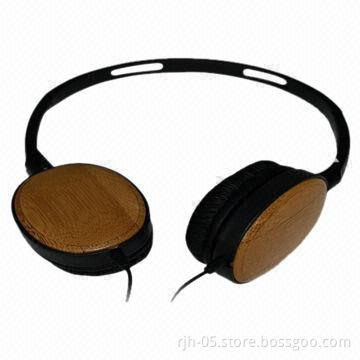 Fashion wooden headphones with logo engraved